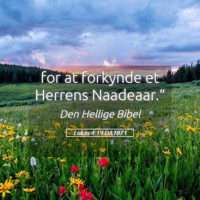 Picture 05 - Lukas 4:19 DA1871 - for at forkynde et Herrens - Bible Verse Picture