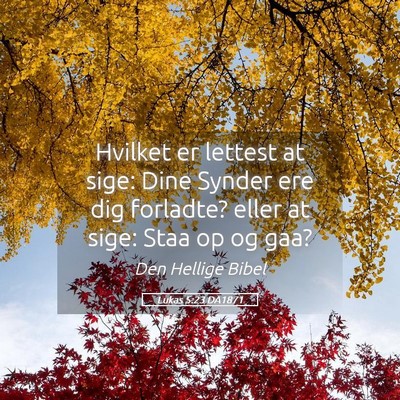 Picture 05 - Lukas 5:23 DA1871 - Hvilket er lettest at sige: Dine Synder ere dig - Bible Verse Picture