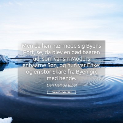 Picture 05 - Lukas 7:12 DA1871 - Men da han nærmede sig Byens Port, se, da blev - Bible Verse Picture