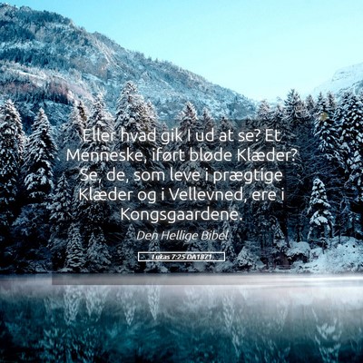 Picture 05 - Lukas 7:25 DA1871 - Eller hvad gik I ud at se? Et Menneske, iført - Bible Verse Picture