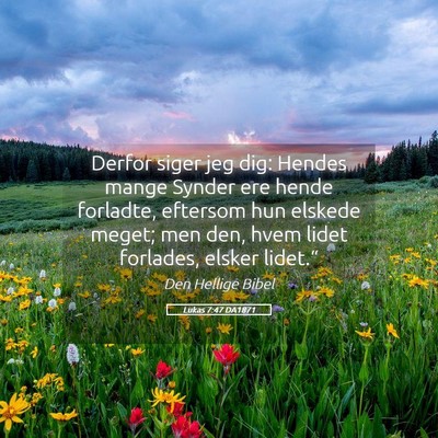 Picture 05 - Lukas 7:47 DA1871 - Derfor siger jeg dig: Hendes mange Synder ere - Bible Verse Picture