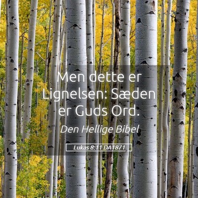 Picture 05 - Lukas 8:11 DA1871 - Men dette er Lignelsen: Sæden er Guds - Bible Verse Picture