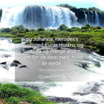 Picture 05 - Lukas 8:3 DA1871 - og Johanna, Herodes's Husfoged Kuzas Hustru, og - Bible Verse Picture