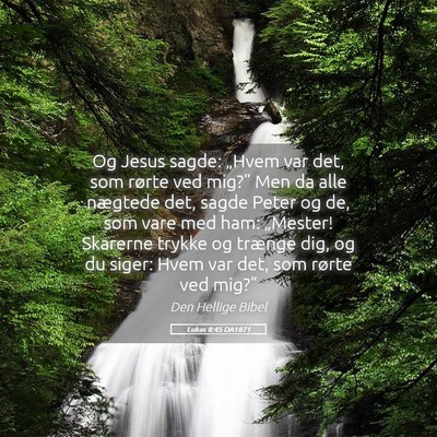 Picture 05 - Lukas 8:45 DA1871 - Og Jesus sagde: „Hvem var det, som rørte ved - Bible Verse Picture