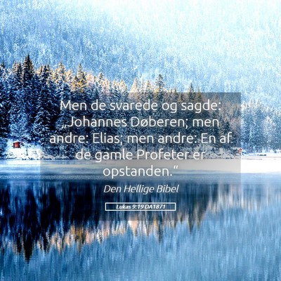 Picture 05 - Lukas 9:19 DA1871 - Men de svarede og sagde: „Johannes Døberen; - Bible Verse Picture