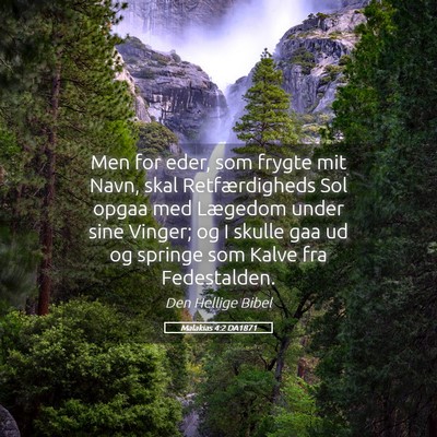 Picture 05 - Malakias 4:2 DA1871 - Men for eder, som frygte mit Navn, skal - Bible Verse Picture
