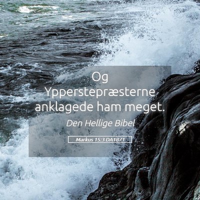 Picture 05 - Markus 15:3 DA1871 - Og Ypperstepræsterne anklagede ham - Bible Verse Picture