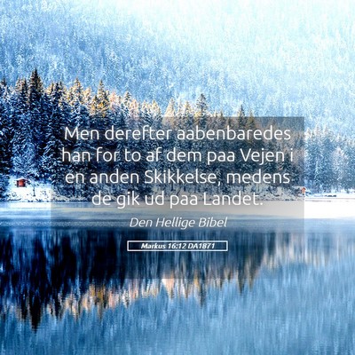 Picture 05 - Markus 16:12 DA1871 - Men derefter aabenbaredes han for to af dem paa - Bible Verse Picture