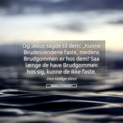 Picture 05 - Markus 2:19 DA1871 - Og Jesus sagde til dem: „Kunne Brudesvendene - Bible Verse Picture