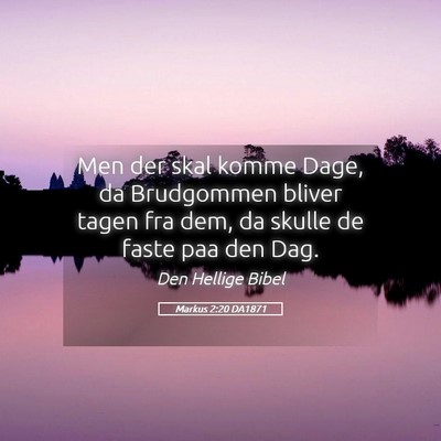 Picture 05 - Markus 2:20 DA1871 - Men der skal komme Dage, da Brudgommen bliver - Bible Verse Picture