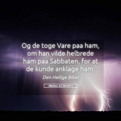 Picture 05 - Markus 3:2 DA1871 - Og de toge Vare paa ham, om han vilde helbrede - Bible Verse Picture