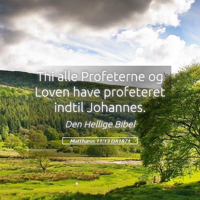 Picture 05 - Matthæus 11:13 DA1871 - Thi alle Profeterne og Loven have profeteret - Bible Verse Picture