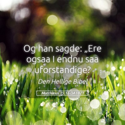 Picture 05 - Matthæus 15:16 DA1871 - Og han sagde: „Ere ogsaa I endnu saa - Bible Verse Picture