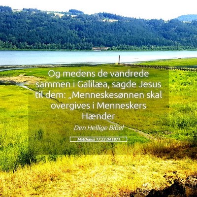 Picture 05 - Matthæus 17:22 DA1871 - Og medens de vandrede sammen i Galilæa, sagde - Bible Verse Picture
