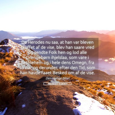 Picture 05 - Matthæus 2:16 DA1871 - Da Herodes nu saa, at han var bleven skuffet af - Bible Verse Picture