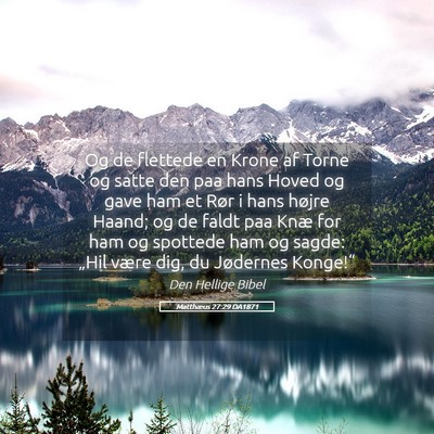Picture 05 - Matthæus 27:29 DA1871 - Og de flettede en Krone af Torne og satte den paa - Bible Verse Picture