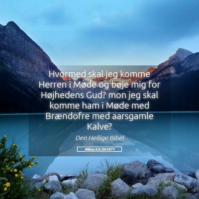 Picture 05 - Mikas 6:6 DA1871 - Hvormed skal jeg komme Herren i Møde og bøje - Bible Verse Picture