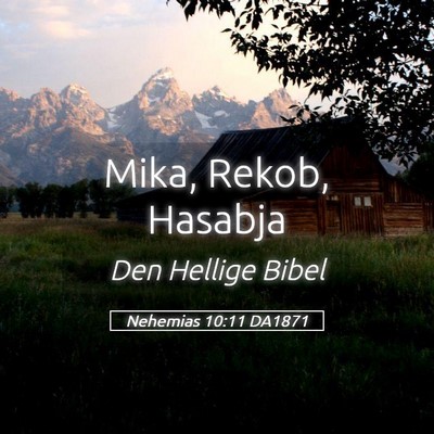 Picture 05 - Nehemias 10:11 DA1871 - Mika, Rekob, - Bible Verse Picture