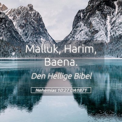 Picture 05 - Nehemias 10:27 DA1871 - Malluk, Harim, - Bible Verse Picture