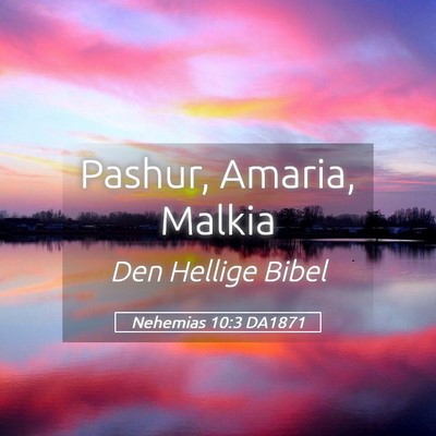 Picture 05 - Nehemias 10:3 DA1871 - Pashur, Amaria, - Bible Verse Picture