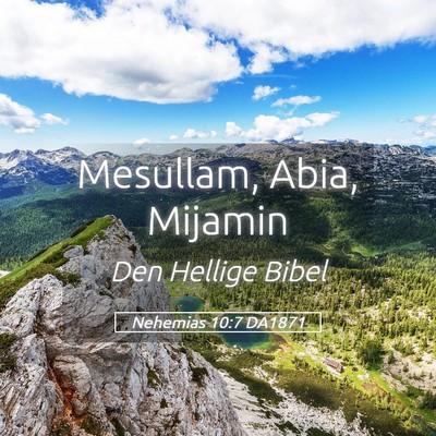 Picture 05 - Nehemias 10:7 DA1871 - Mesullam, Abia, - Bible Verse Picture