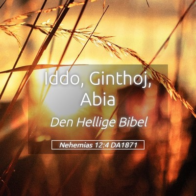 Picture 05 - Nehemias 12:4 DA1871 - Iddo, Ginthoj, - Bible Verse Picture