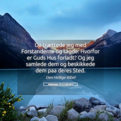 Picture 05 - Nehemias 13:11 DA1871 - Da trættede jeg med Forstanderne og sagde: - Bible Verse Picture