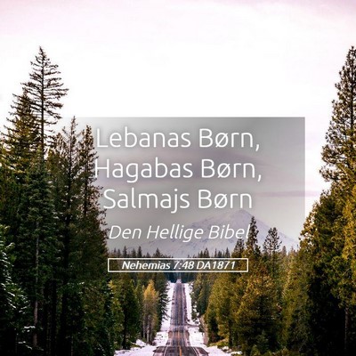 Picture 05 - Nehemias 7:48 DA1871 - Lebanas Børn, Hagabas Børn, Salmajs - Bible Verse Picture
