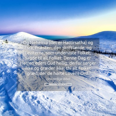 Picture 05 - Nehemias 8:9 DA1871 - Og Nehemia (det er Hattirsatha) og Esra, - Bible Verse Picture