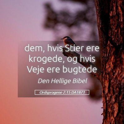 Picture 05 - Ordsprogene 2:15 DA1871 - dem, hvis Stier ere krogede, og hvis Veje ere - Bible Verse Picture