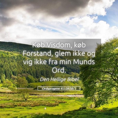 Picture 05 - Ordsprogene 4:5 DA1871 - Køb Visdom, køb Forstand, glem ikke og vig ikke - Bible Verse Picture