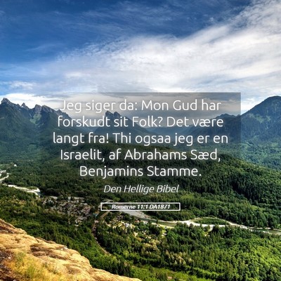 Picture 05 - Romerne 11:1 DA1871 - Jeg siger da: Mon Gud har forskudt sit Folk? Det - Bible Verse Picture