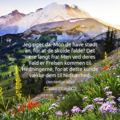 Picture 05 - Romerne 11:11 DA1871 - Jeg siger da: Mon de have stødt an, for at de - Bible Verse Picture