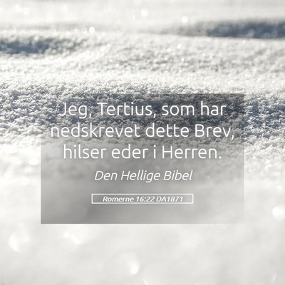 Picture 05 - Romerne 16:22 DA1871 - Jeg, Tertius, som har nedskrevet dette Brev, - Bible Verse Picture