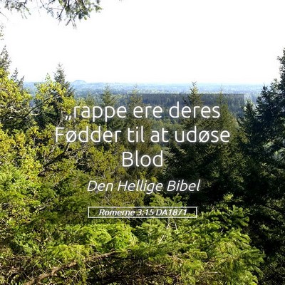 Picture 05 - Romerne 3:15 DA1871 - „rappe ere deres Fødder til at udøse - Bible Verse Picture