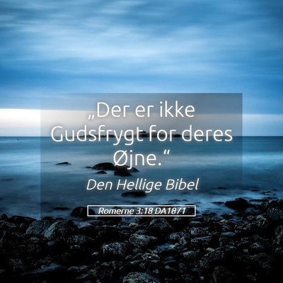 Picture 05 - Romerne 3:18 DA1871 - „Der er ikke Gudsfrygt for deres - Bible Verse Picture