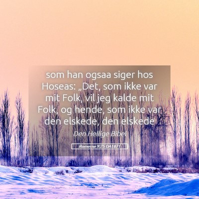 Picture 05 - Romerne 9:25 DA1871 - som han ogsaa siger hos Hoseas: „Det, som ikke - Bible Verse Picture