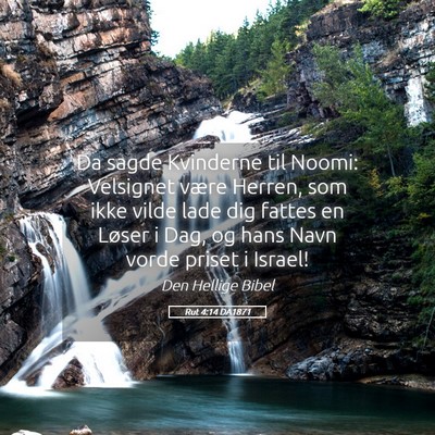 Picture 05 - Rut 4:14 DA1871 - Da sagde Kvinderne til Noomi: Velsignet være - Bible Verse Picture