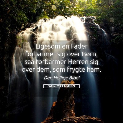 Picture 05 - Salme 103:13 DA1871 - Ligesom en Fader forbarmer sig over Børn, saa - Bible Verse Picture