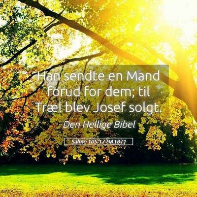 Picture 05 - Salme 105:17 DA1871 - Han sendte en Mand forud for dem; til Træl blev - Bible Verse Picture