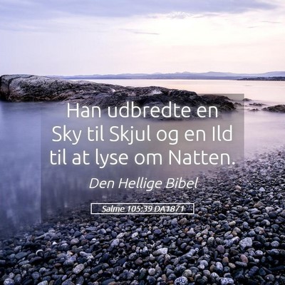 Picture 05 - Salme 105:39 DA1871 - Han udbredte en Sky til Skjul og en Ild til at - Bible Verse Picture