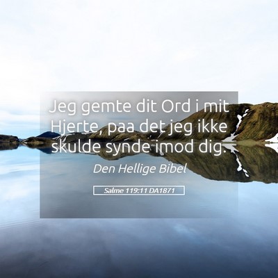 Picture 05 - Salme 119:11 DA1871 - Jeg gemte dit Ord i mit Hjerte, paa det jeg ikke - Bible Verse Picture