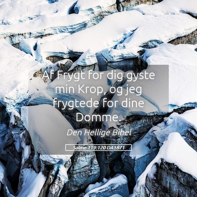 Picture 05 - Salme 119:120 DA1871 - Af Frygt for dig gyste min Krop, og jeg frygtede - Bible Verse Picture