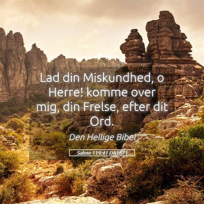 Picture 05 - Salme 119:41 DA1871 - Lad din Miskundhed, o Herre! komme over mig, din - Bible Verse Picture