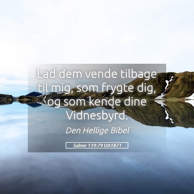 Picture 05 - Salme 119:79 DA1871 - Lad dem vende tilbage til mig, som frygte dig, og - Bible Verse Picture
