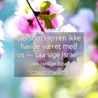 Picture 05 - Salme 124:1 DA1871 - Dersom Herren ikke havde været med os — saa - Bible Verse Picture