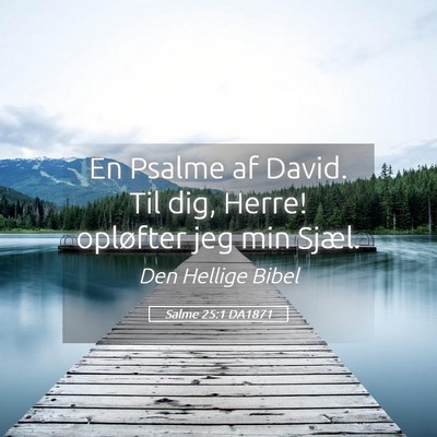 Picture 05 - Salme 25:1 DA1871 - En Psalme af David. Til dig, Herre! opløfter jeg - Bible Verse Picture