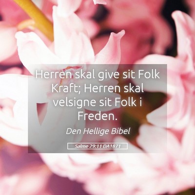 Picture 05 - Salme 29:11 DA1871 - Herren skal give sit Folk Kraft; Herren skal - Bible Verse Picture