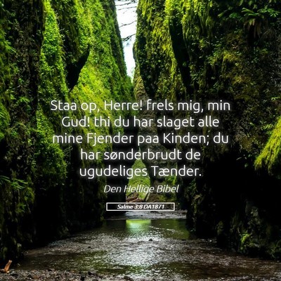 Picture 05 - Salme 3:8 DA1871 - Staa op, Herre! frels mig, min Gud! thi du har - Bible Verse Picture