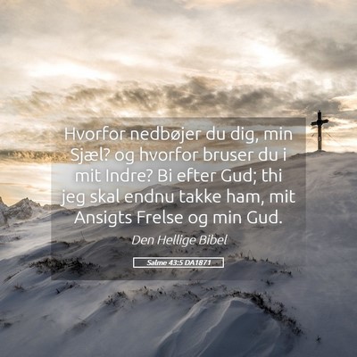 Picture 05 - Salme 43:5 DA1871 - Hvorfor nedbøjer du dig, min Sjæl? og hvorfor - Bible Verse Picture